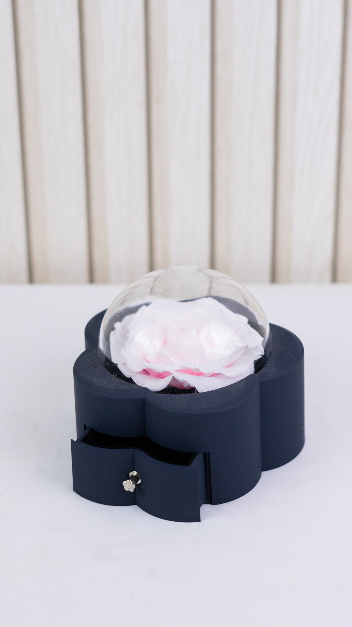 Joyero en Caja circular con Rosa