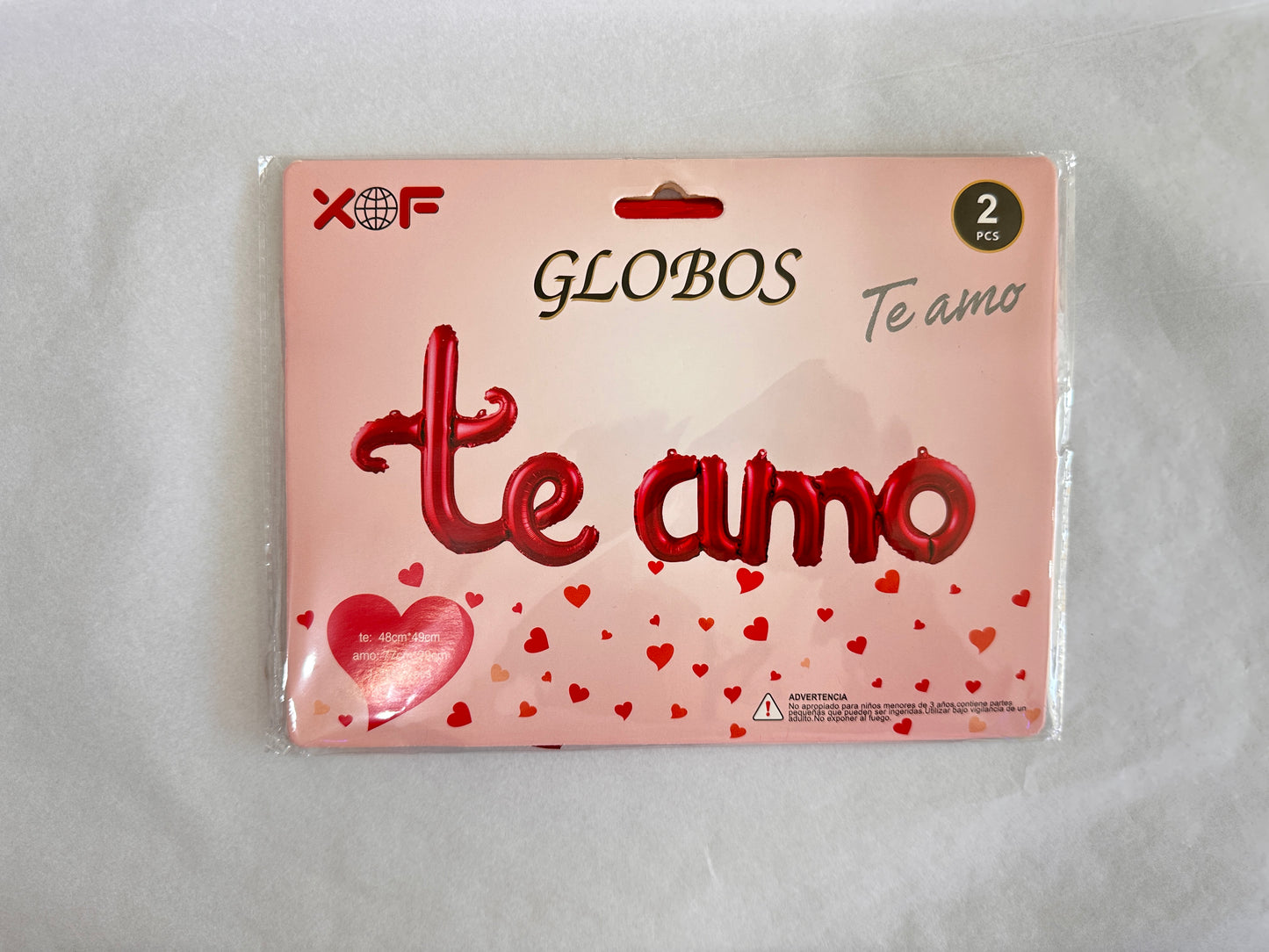 Set de globos "te amo"