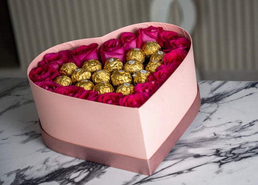 Corazón con ferreros
