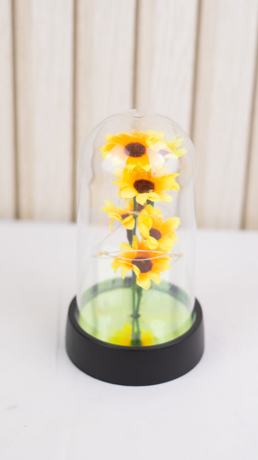 Lámpara con Girasoles Decorativos